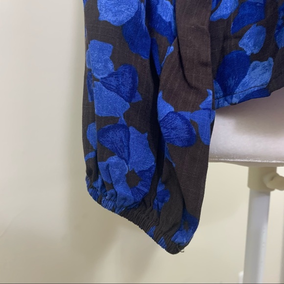 A new day| women’s Brown/Blue floral top - Picture 4 of 8